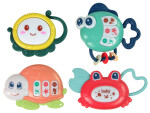 Mamido Detská rattle Set 4ks korytnačka ryby morské živočíchy teether
