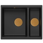 Quadron - Granitový drez Logan 150 Black Meď HCQL5646U7-C1_U