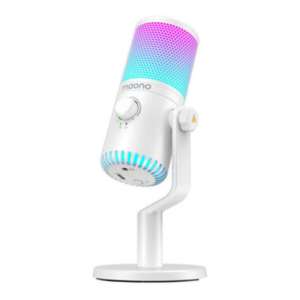 Maono DM30RGB biela / Herný mikrofón / USB / USB-C / kondenzátorový / 20 - 20000 Hz (DM30RGB white)