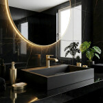 REA - Umývadlo na dosku Goya 60 čierna matná REA-U8779