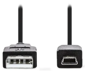 Nedis USB-A - USB Mini-B čierny 3M / Kábel USB / USB 2.0 / 5pin / bulk (CCGL60300BK30)