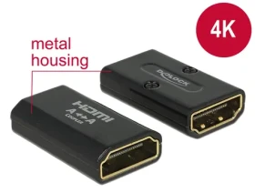 DeLock Adaptér HDMI s Ethernetom – HDMI-A samica HDMI-A samica čierna / 4K / High Speed / dopredaj (65659-D)