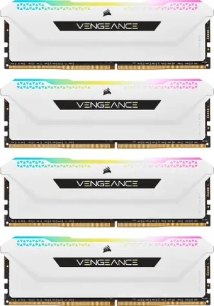 Corsair Vengeance RGB Pro SL White 32GB (4x8GB) 3600MHz / DDR4 / PC4-28800 / CL18-22-22-42 / 1.35V / XMP2.0 (CMH32GX4M4D3600C18W)
