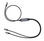 C-tech USB-C Power Splitter čierna / Rozdvojka napájania / PD 100W / 0,7m + 2× 0,5m (CB-USB-PDPS-1B)