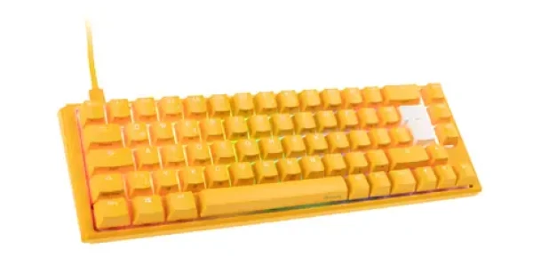 Ducky One 3 Yellow SF MX-Silent-Red žltá / Herná klávesnica / podsvietená / mechanická / drôtová (USB) / DE (DKON2167ST-SDEPDYDYYYC1)