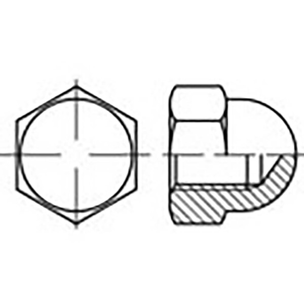 TOOLCRAFT TO-6866844 klobúková matica uzavretá M8 DIN 1587 ocel pozinkované 500 ks; TO-6866844