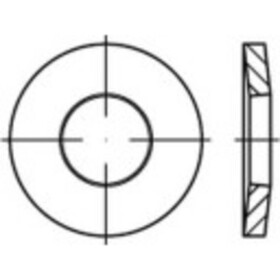 Kónická pružná podložka 27 mm 60 mm pružinová ocel fosfátované 50 ks TOOLCRAFT 138296; 138296