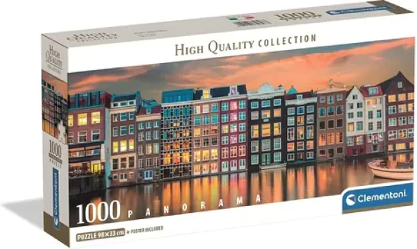 Clementoni Panoramatické puzzle Ráno v Amsterdame