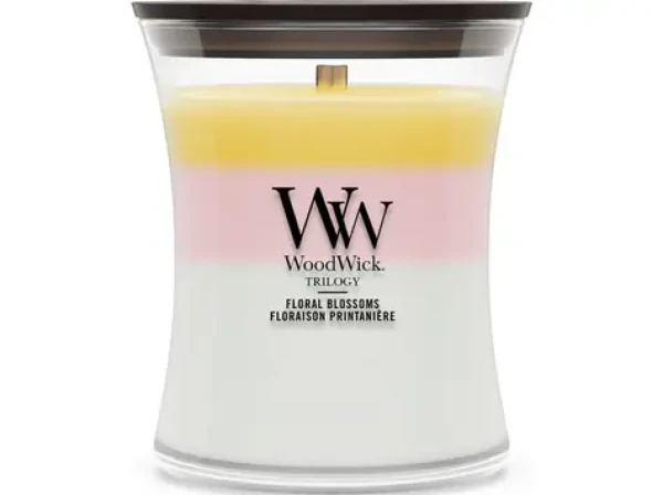 Woodwick Trilogy Floral Blossoms sviečka stredná (5038581183145)