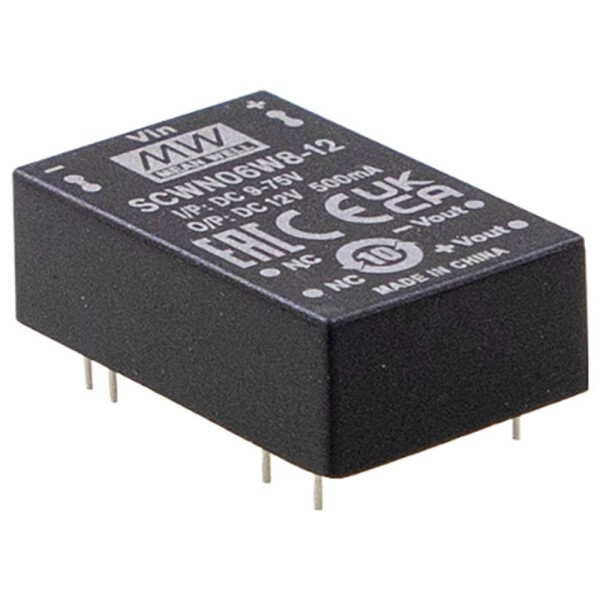 MEAN WELL DCWN06W8-15 DC / DC menič napätia 24 V -15 V -0.200 A 6 W; DCWN06W8-15