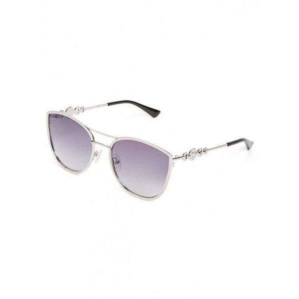 GUESS okuliare Cat Eye Metal Sunglasses silver Strieborná