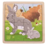 Bigjigs Toys Puzzle králik s králikom