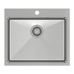 Quadron Quadron - Oceľový drez RUSSEL 110 BRUSH NICKEL ZLE-09030