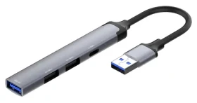 Colorway CW-HUB05 tmavo šedá / USB hub / USB-A / 1x USB 3.0 / 2x USB 2.0 / 1x USB-C (CW-HUB05)