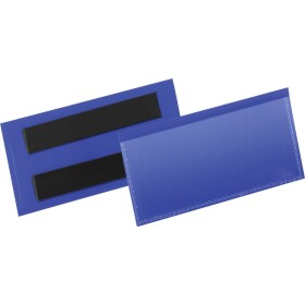 Durable magnetická taška na štítky 174107 modrá 100 mm x 38 mm; 174107 - Durable Magnetické vrecko na dokumenty 100x38 mm modré 50 ks