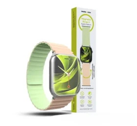 Mobile Origin Magnetic Watch Strap II remienok pre Apple Watch 49mm/46mm/45mm/44mm ružová/svetlo zelená (AWMS-02-PNK-LGRN)