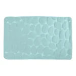 MSV Pebbles kúpeľňová predložka 40 x 60 cm pastelovo zelená / PU pena / protišmyková