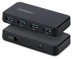 StarTech USB-A Hub 4 porty čierna / 4X USB-A / 5 Gbs / napájací adaptér (ST4300USB3V2-UE)