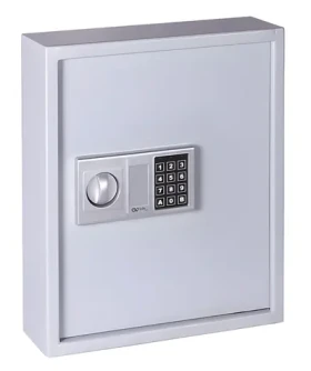 Olympia GOsafe 50B šedá / Skrinka na kľúče / 71 háčikov / kódový zámok + kľúč / nástenná montáž (7135)