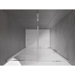 MEXEN/S - Velár posuvné sprchové dvere 110, transparent, chróm 871-110-000-01-01