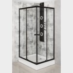 KERRA - Sprchovací kút Olga čierna SQ 90x80 (bez vaničky) 5907548125897