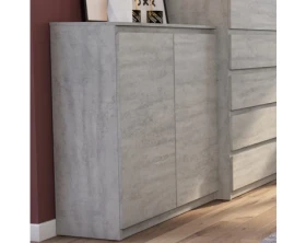 Skrinka Carlos 80 cm, šedý beton%