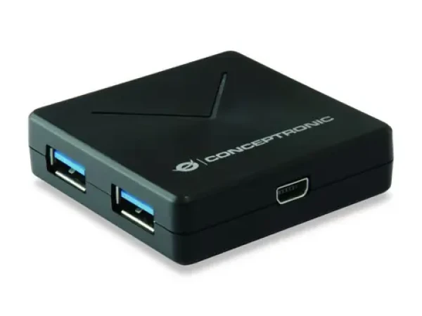Conceptronic HUBBIES02B USB hub / 4x USB-A 3.0 / odpojiteľný USB kábel (HUBBIES02B)