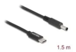 DeLock USB-C - DELL 4,5x3mm čierna / Napájací kábel / 1,5 m / 20 V / 3 A (87974)