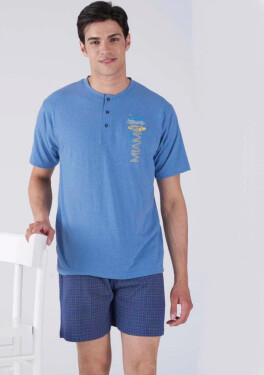 Pánske pyžamo Karelpiu KC8247 M Modrá