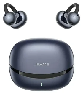 USAMS R03 Echo modrá / Slúchadlá / TWS / Clip-on / Bluetooth 6.0 (BHR0301)