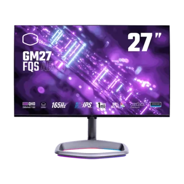 27" Cooler Master GM27-FQS čierna / IPS / 16.9 / 2560x1440 / 165Hz / 300cd-m2 / 1000:1 / 1ms / 2x HDMI + 1x DP / VESA (CMI-GM27-FQSA-EU)