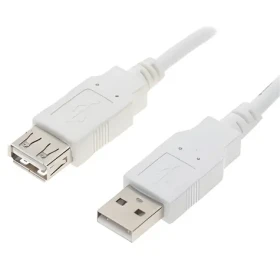 Logo biela / Predlžovací kábel USB 2.0 / USB-A samec - USB-A samica / 0,3 m (40610)