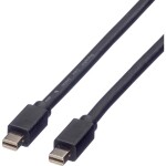 Roline DisplayPort prepojovací kábel Mini DisplayPort konektory, Mini DisplayPort konektory 2.00 m čierna 11.04.5640 tienený Kábel DisplayPort; 11.04.5640