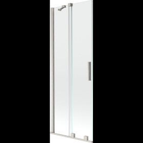MEXEN/S - Velár dvojkrídlová posuvná vaňová zástena 70 x 150, transparent, nikel kartáčovaný 896-070-000-01-97
