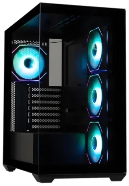 Bitfenix CETO Cube čierna / PC skriňa / ATX / 4X 120mm ARGB / 2x USB 3.0 + USB-C / bez zdroja / tvrdené sklo (BFC-CET-300-KKGSK-4A)