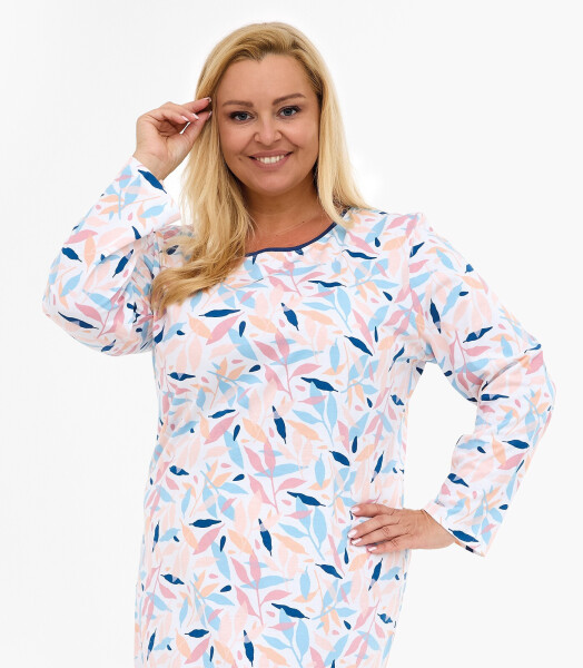 Cornette 770/456 Hannah long/r 3XL-5XL dámske tričko bílo-růžová 5XL