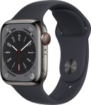 Apple Watch GPS Cellular 41mm Midnight Stainless Steel Sport Modrý (MNJJ3FD/A)