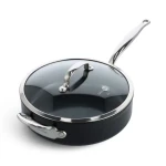 GreenPan Nepriľnavá keramická soté panvica so sklenenou pokrievkou Barcelona Pro 28 cm čierna (CC005328-001)