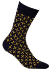 Vzorované pánske ponožky PERFECT MAN-CASUAL BLACK G95 39-41
