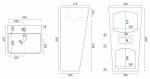 REA - Voľne stojace umývadlo Aris Marble 44x37,5 REA-U6906