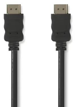 Nedis High Speed HDMI 1 m čierna / Kábel HDMI / 4K 30 Hz / ARC / 10,2 Gbps / Ethernet (CVGT34000BK10)