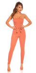 Sexy Bandeau Ripp Jumpsuit Einheitsgroesse