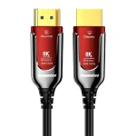 PremiumCord HDMI 2.1 kábel / Ultra High Speed optický fiber / 8K 60Hz / pozlátené konektory / 15 m (kphdm21r15)
