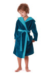 Detský župan Tampa duo s kapucňou 9159 petrol - Vestis dětské č.152