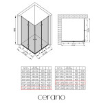 CERANO - Sprchovací kút Volpe Duo Ľ/P - 6 mm - chróm, transparentné sklo - 120x100x190 - zalamovacie CER-669601