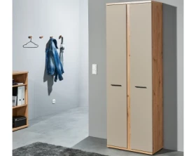 Vysoká úložná skriňa Kanada 68 cm, dub artisan/kašmírová béžová%