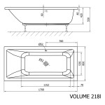 AQUALINE - NISA obdĺžniková vaňa 170x80x42cm, biela A1780