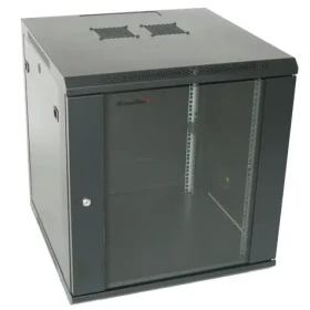 Xtendlan 12U/600x600 čierny / Rozvádzač / Nástenný / Sklenené dvere / Rozložený / 60 kg (WS-12U-66-BLACK-UP)