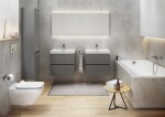 CERSANIT - WC SEDADLO CREA ŠTVOREC DUROPLAST ANTIB. SoftClose / JEDNO TLAČIDLO K98-0178
