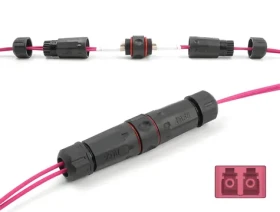DeLock Optická spojka LC Duplex vodeodolná / Spojka / OM4 Multimode (87879)